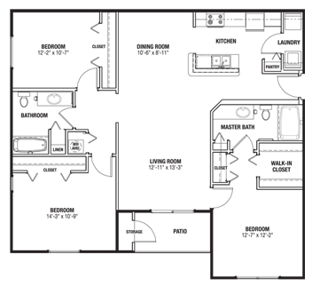 Three Bedroom Apartment in Alachua, FL, 1,453 square feet