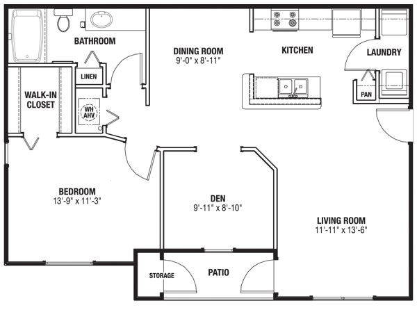 One Bedroom with Den One Bedroom